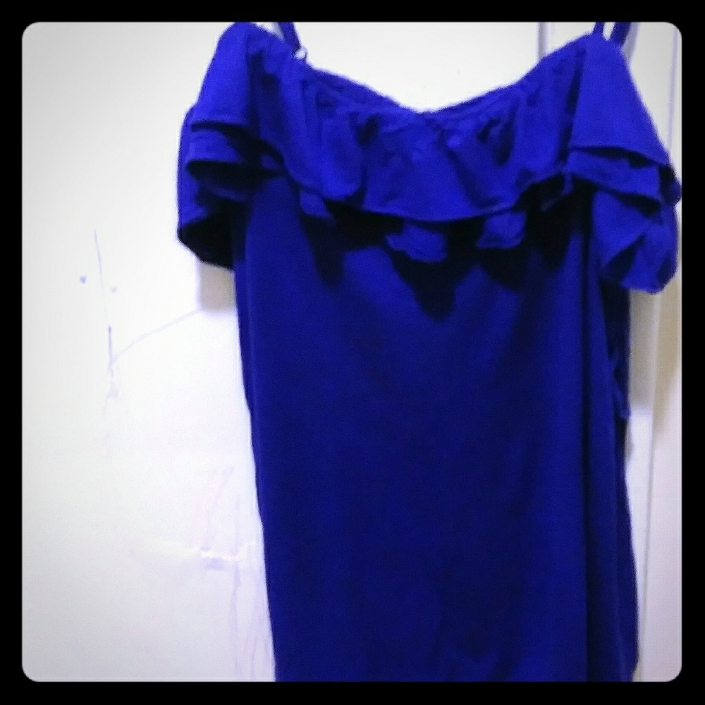 Spaghetti strap ruffled blouse